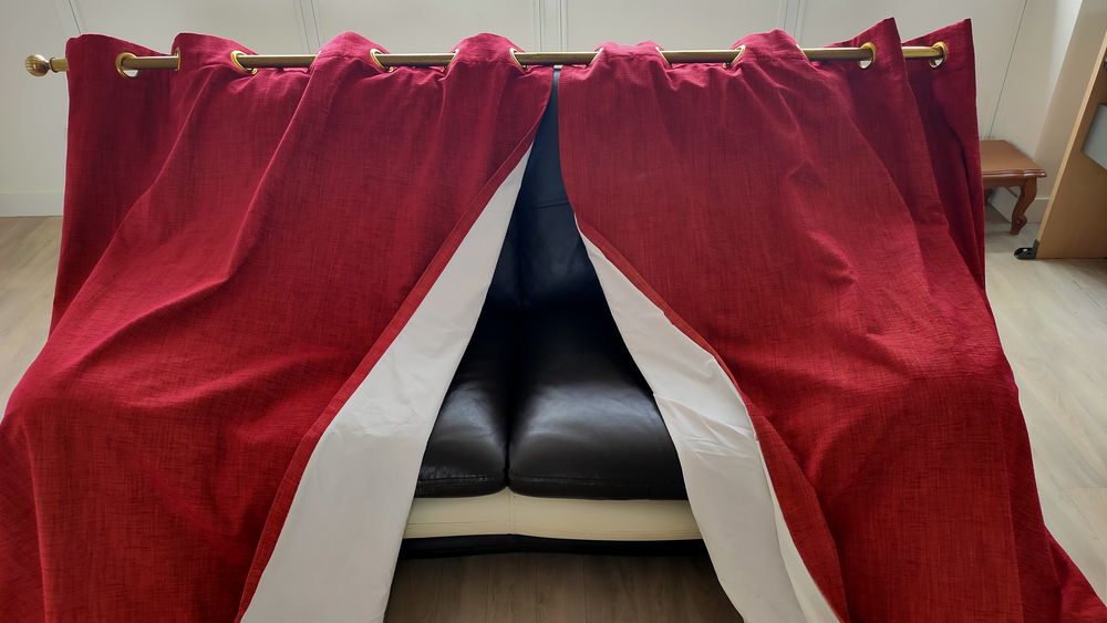 Trois double rideaux avec tringles 30 Auray (56)