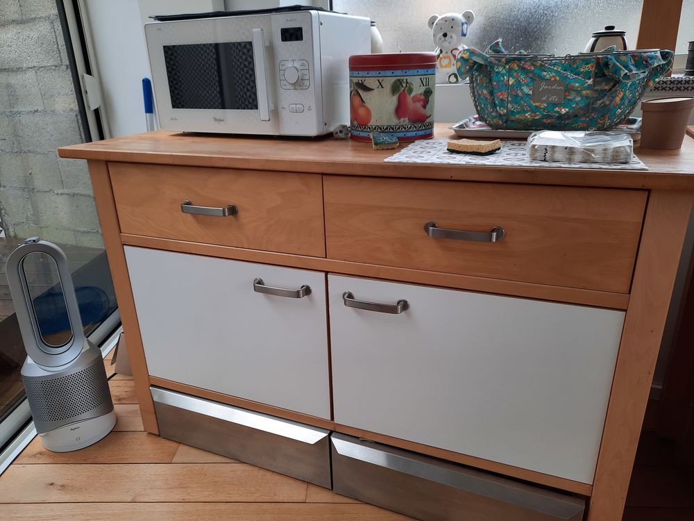 Lot de trois meubles Ik�a s�rie Vard� + accessoires inox 510 Goven (35)