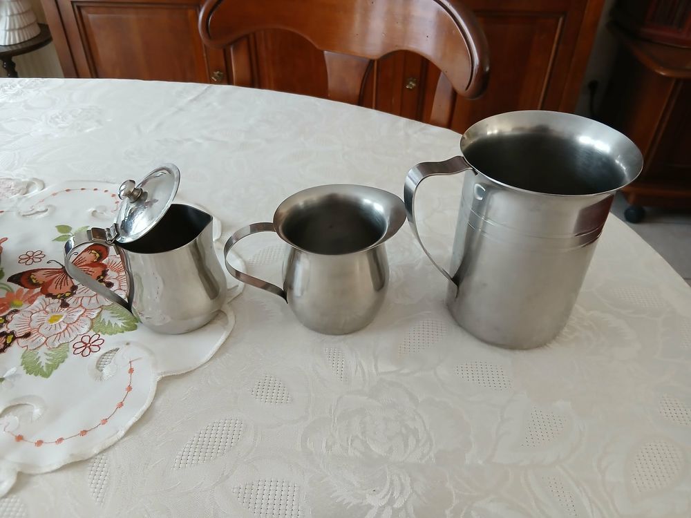  Lot trois pots 1 grand Guy Degrenne inox lourd N� 1456 15 Beaune (21)