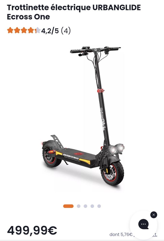 Trottinette �lectrique UrbanGlide E-Cross One 400 Le Mans (72)