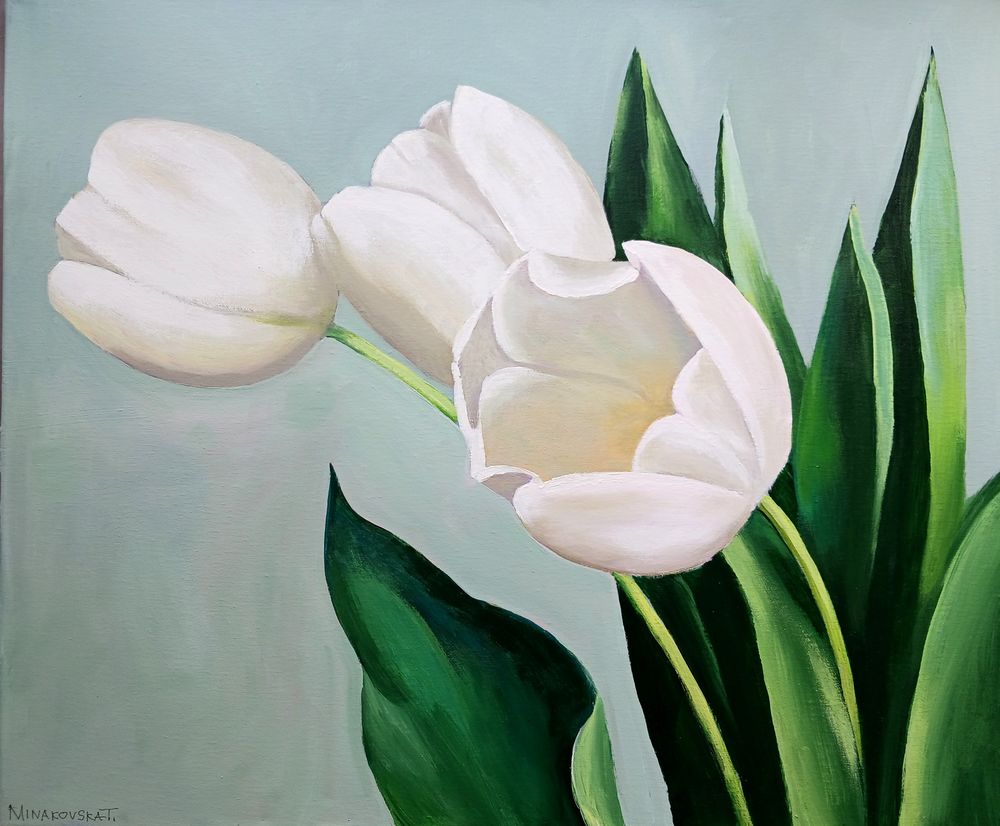 Tulipe en acrylique  50 x 60 0 N�mes (30)