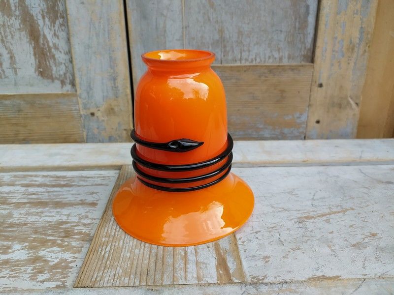 TULIPE VERRE ORANGE MODEL TANGO MICHAEL POWOLNY 120 Loches (37)