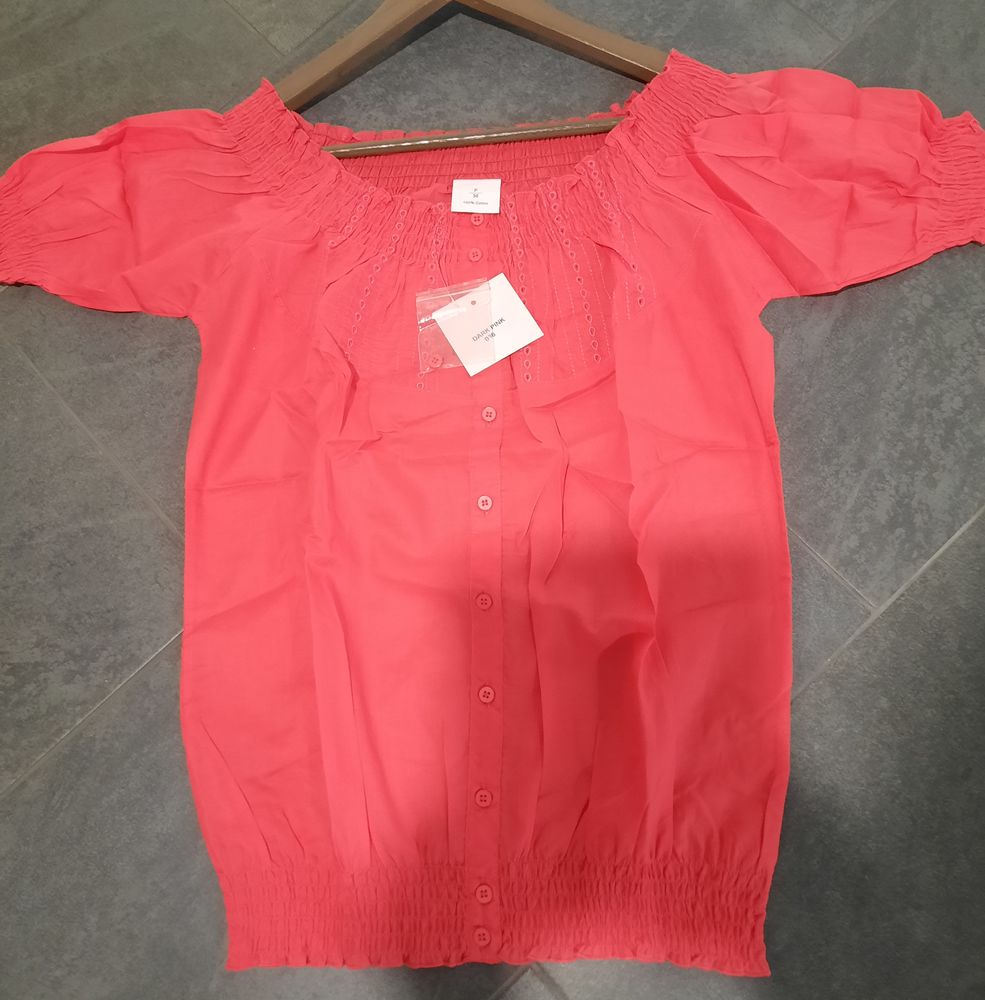 tunique blouse légère rose smockée neuve - T 38 - 38 / 40 6 Domart-en-Ponthieu (80)