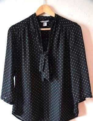 Tunique chic noire � pois blanc H&M  - T 40 14 Domart-en-Ponthieu (80)