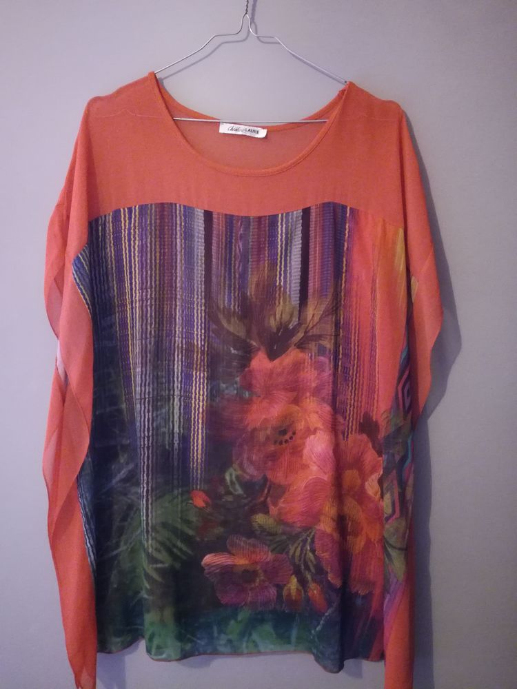 TUNIQUE CHRISTINE LAURE 
T4
FOND ORANGE IMPRIME
14 Villeneuve-Tolosane (31)