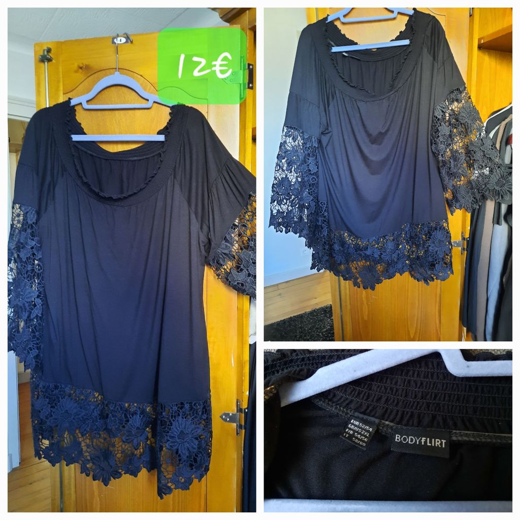 Tunique �l�gante noire avec dentelle 12 Saint-Brieuc (22)