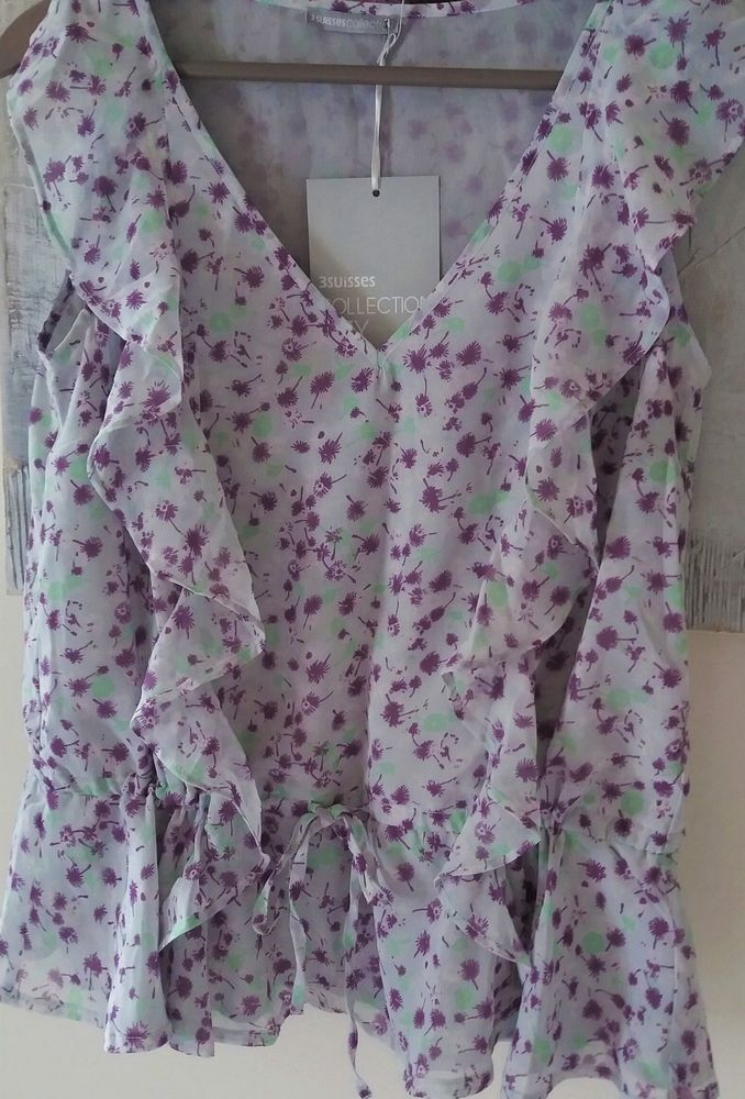 tunique fleurie liberty voile � lien p�plum basque T 38 - 40 10 Domart-en-Ponthieu (80)