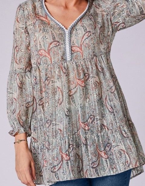 Tunique imprim� cachemire foulard et beau col V T 36 ou 38 8 Domart-en-Ponthieu (80)