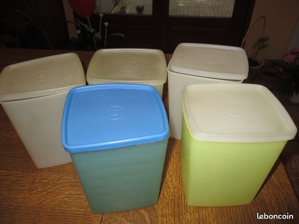 Lot de tupperwares rectangulaires vintage divers coloris 15 M�rignies (59)