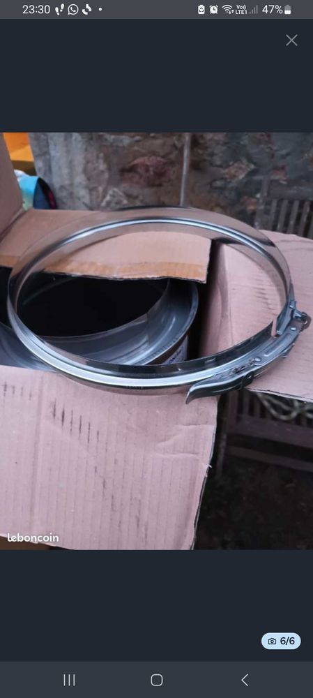 Tuyau double parois 2 x 1 m pour po�le �   bois ou insert 180 Onlay (58)