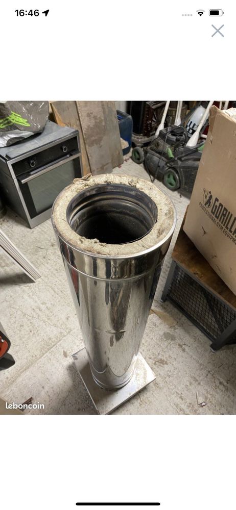 Tuyauterie en inox isol�e pour poil � bois 480 Lan�on-Provence (13)