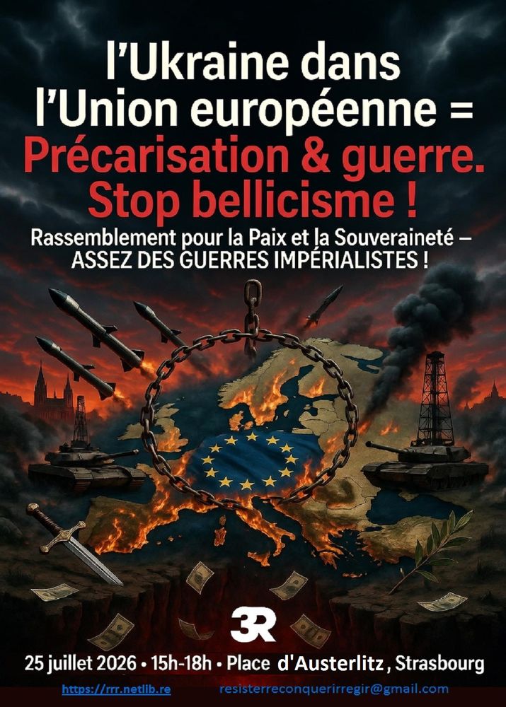 L'Ukraine dans l'Union-europ&eacute;enne = Pr&eacute;carisation & guerre. 0 Strasbourg (67)