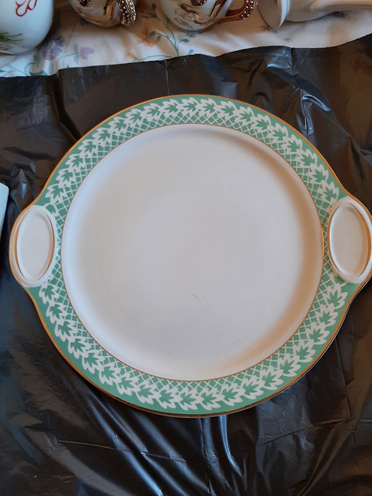 URGENTvends Plat tarte Vintage Porcelaine tr�s belle qualit� 12 Ved�ne (84)