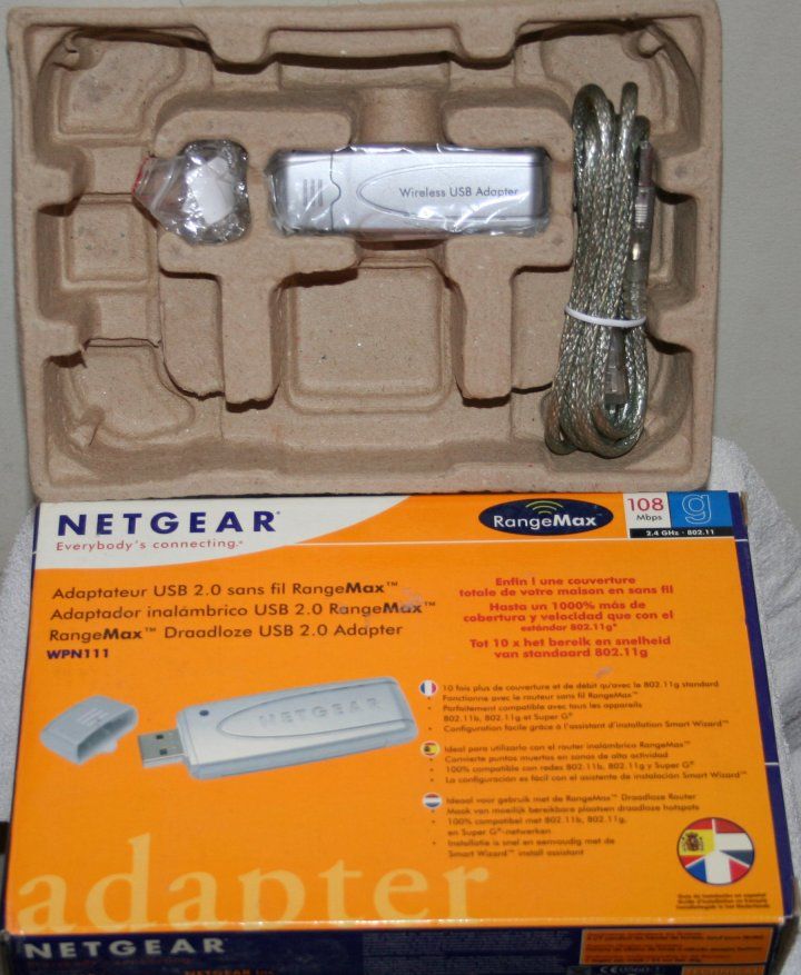 Cl� USB2 WiFi Netgear WPN111 (MIMO, RangeMax 108 Mbit/s) 0 Issy-les-Moulineaux (92)