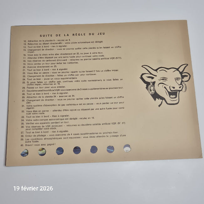 La vache qui rit jeu publicitaire fromagerie bel, vintage 10 Saumur (49)