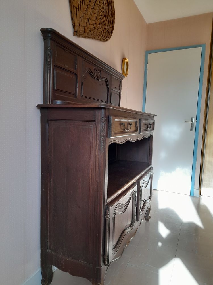 Vaisselier ann�e 30 en h�tre,ch�ne verni 30 Prigonrieux (24)