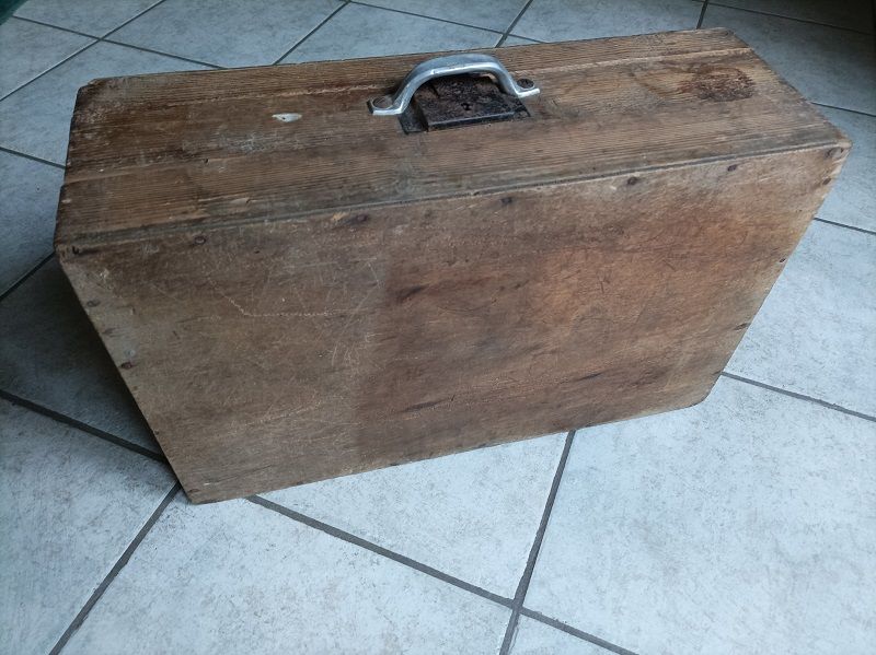 Valise boite bois massif patin� malle Rangement Serrure dp 0 30 Ploubazlanec (22)