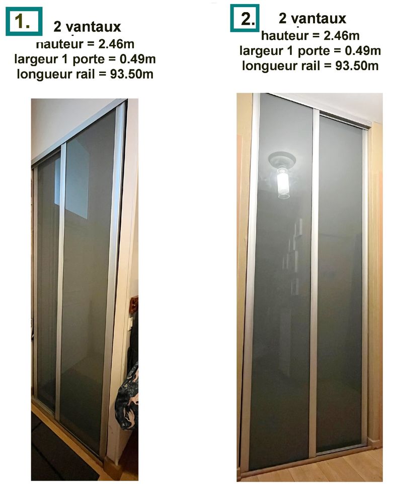 7 vantaux pour portes coulissantes 400 Perceneige (89)