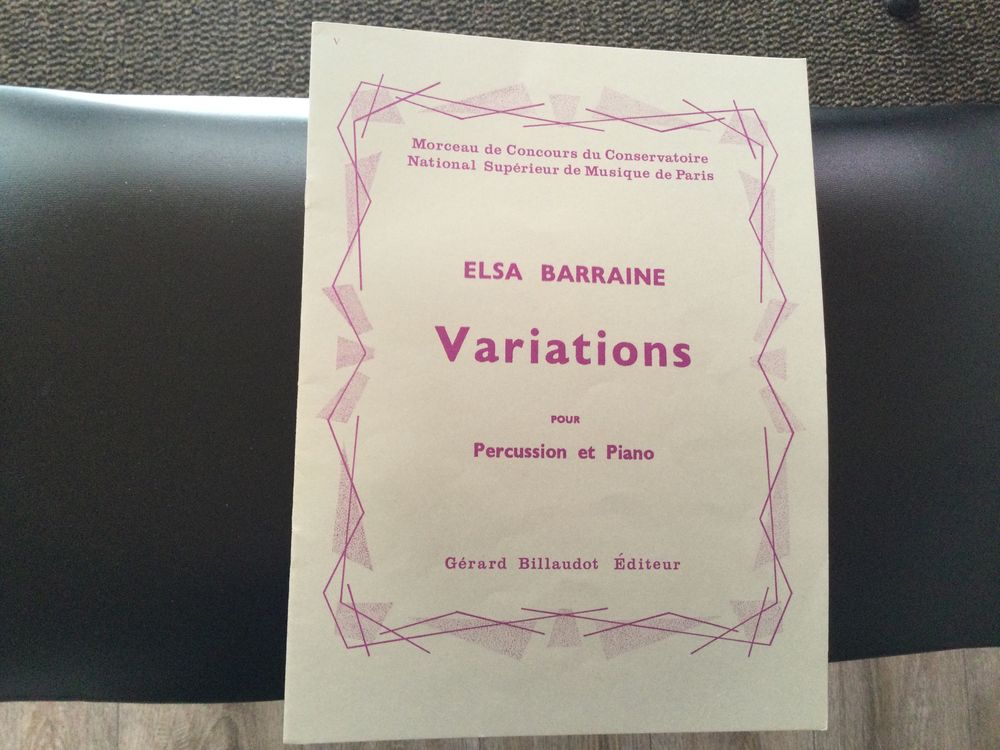 Variations pour percussion et piano Instruments de musique