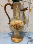 Vase aigui�re vintage en poterie fait main ? d�cor floral, 0 Surville (27)