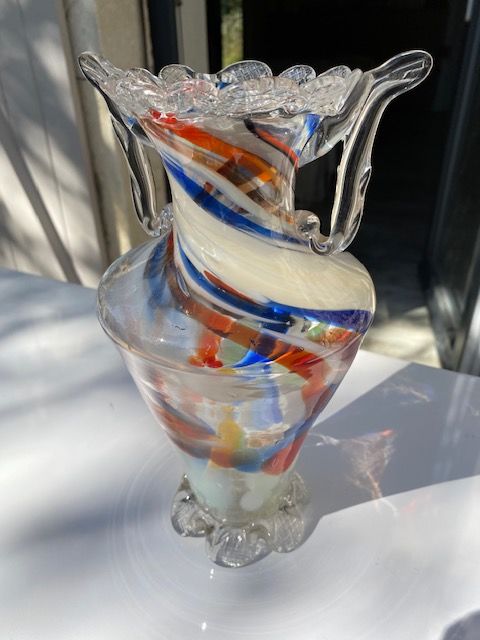 vase ann�es 60 souffl� � la bouche par un verrier comme neuf 75 Souillac (46)