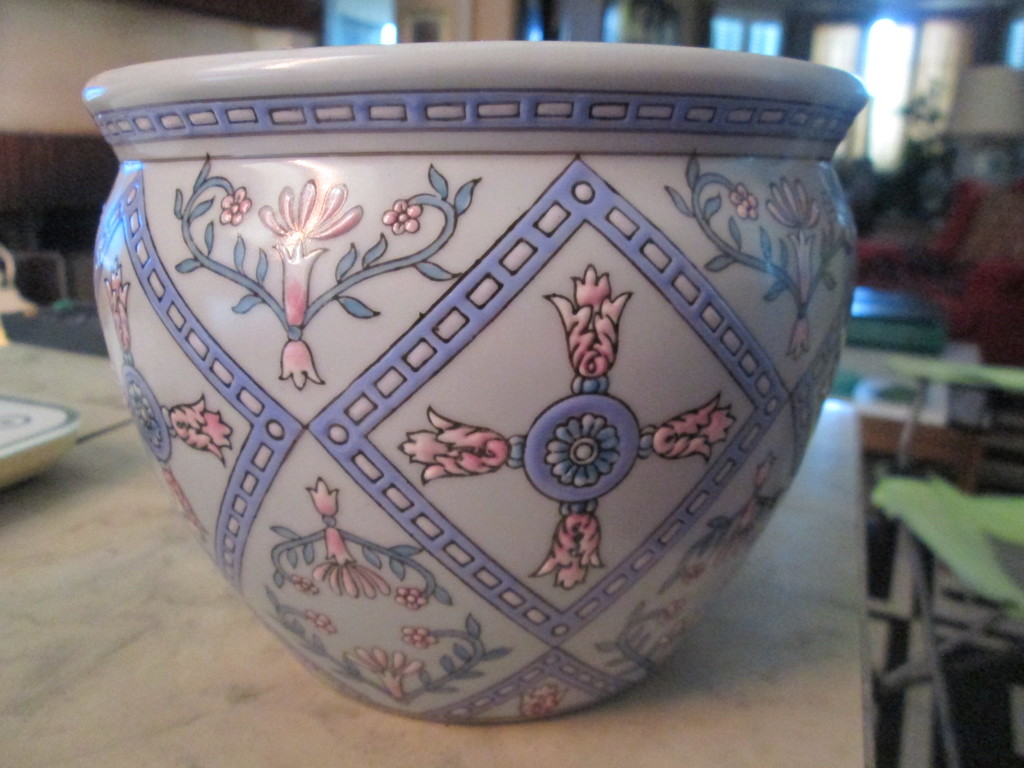 Vase C�ramique D�coratif Motifs Floraux Past Times 30 Herblay (95)