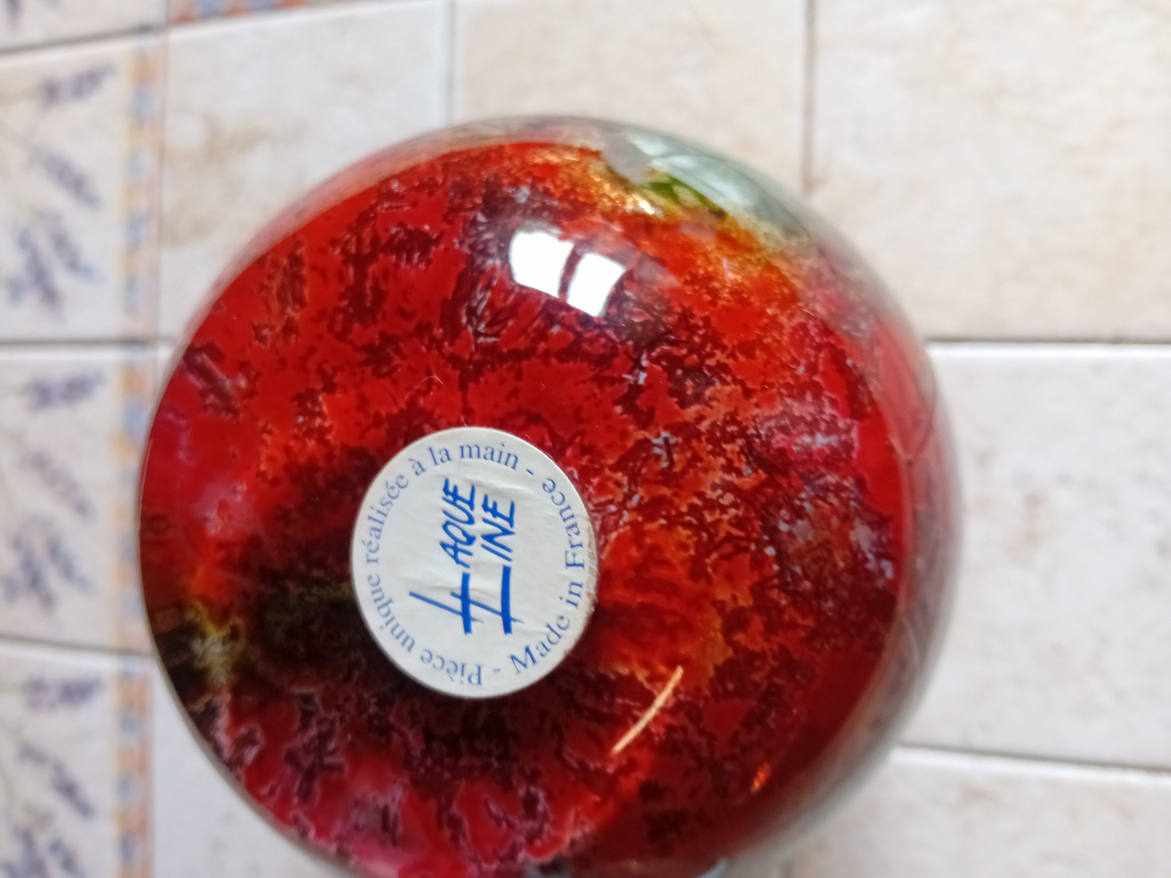 Vase en c�ramique Laqu� Lin�aire fait mains. Made in France 50 Chambost-Longessaigne (69)