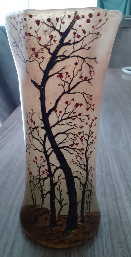 Vase C�ramique Motif Arbres Automnaux 150 Pluvigner (56)