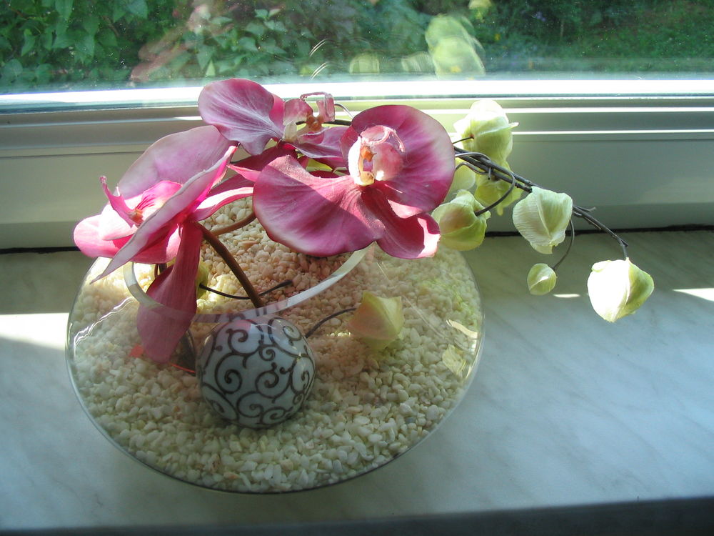 Vase coupe en verre avec décor floral et minéral 10 Wolxheim (67)