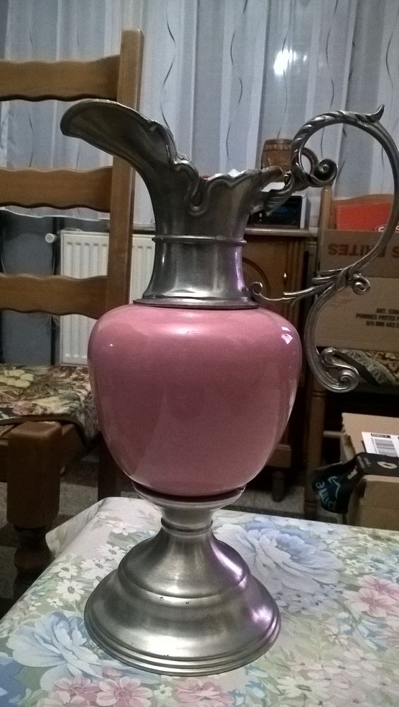 Vase �tain et porcelaine vintage FONTAINE/PARIS. 32 Flers-en-Escrebieux (59)