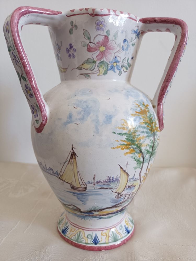 Vase en gr�s �maill� � trois anses 145 Clohars-Carno�t (29)