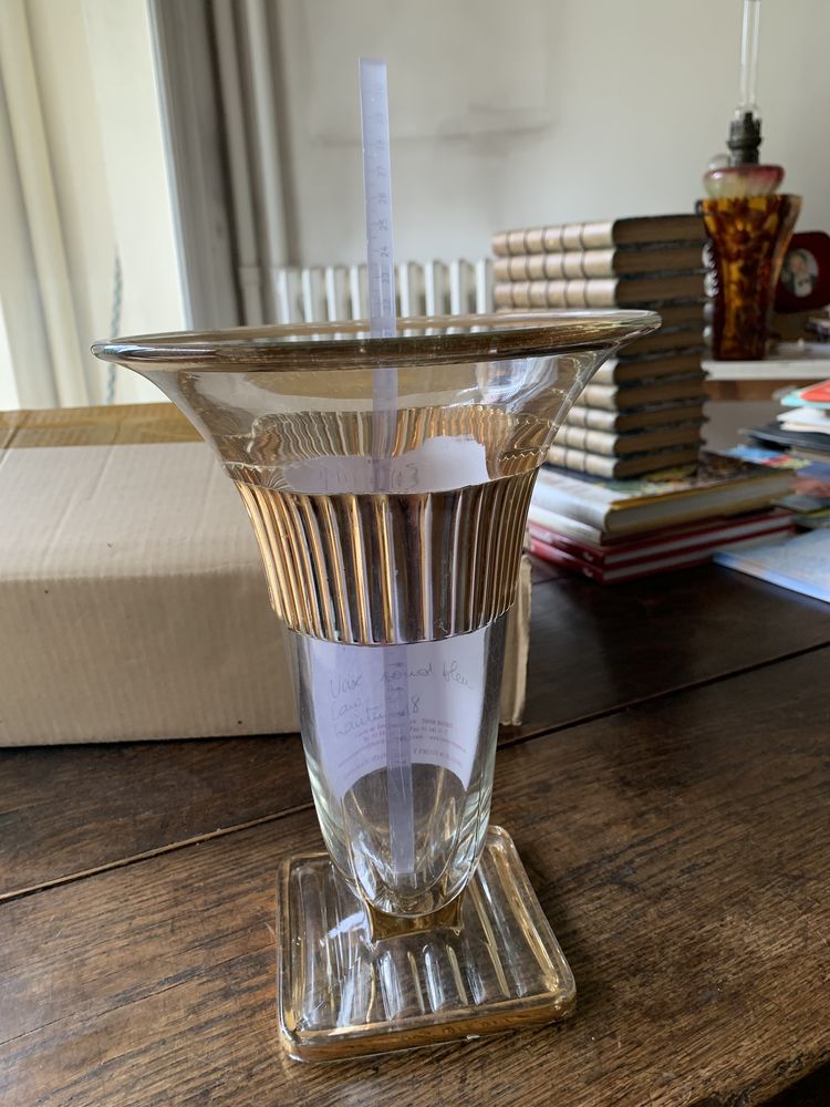 vase art nouveau dor� cristal de Boh�me 25 cm 220 Paris 15 (75)