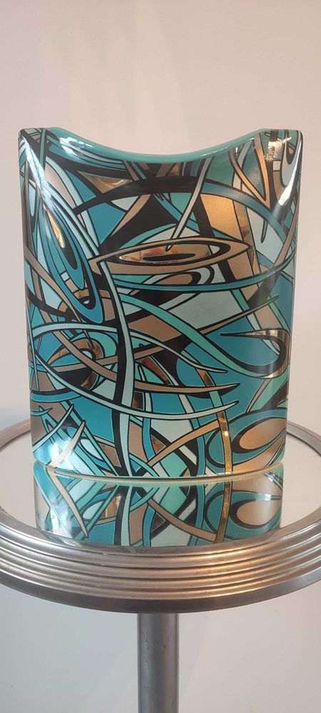 Vase Steuler Keramik ann�es 60 - 70 sign� Steuler design 75 Clermont (60)