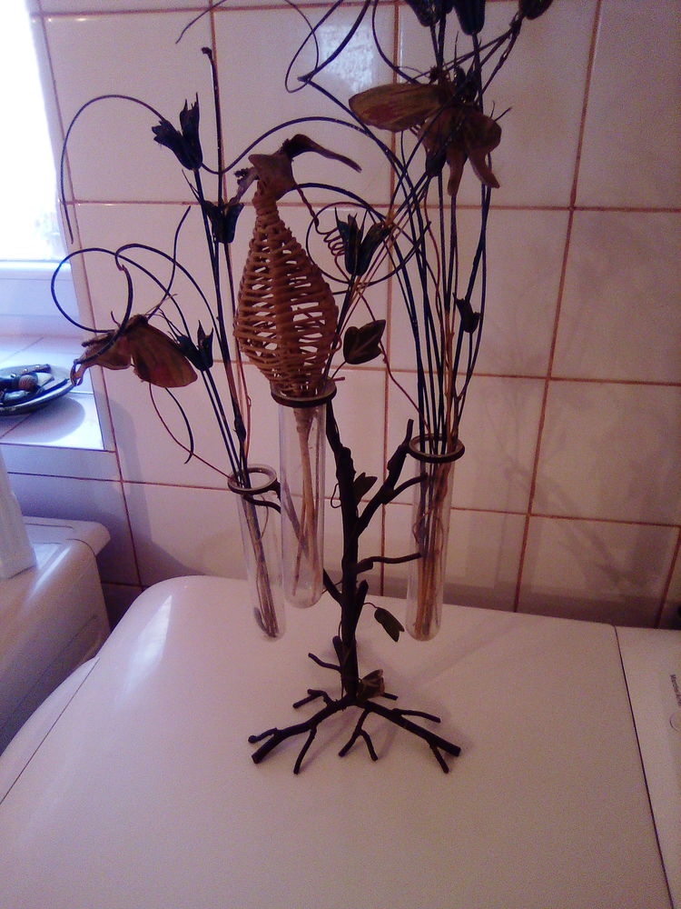 Vase triple sur fer forg� 10 Montargis (45)