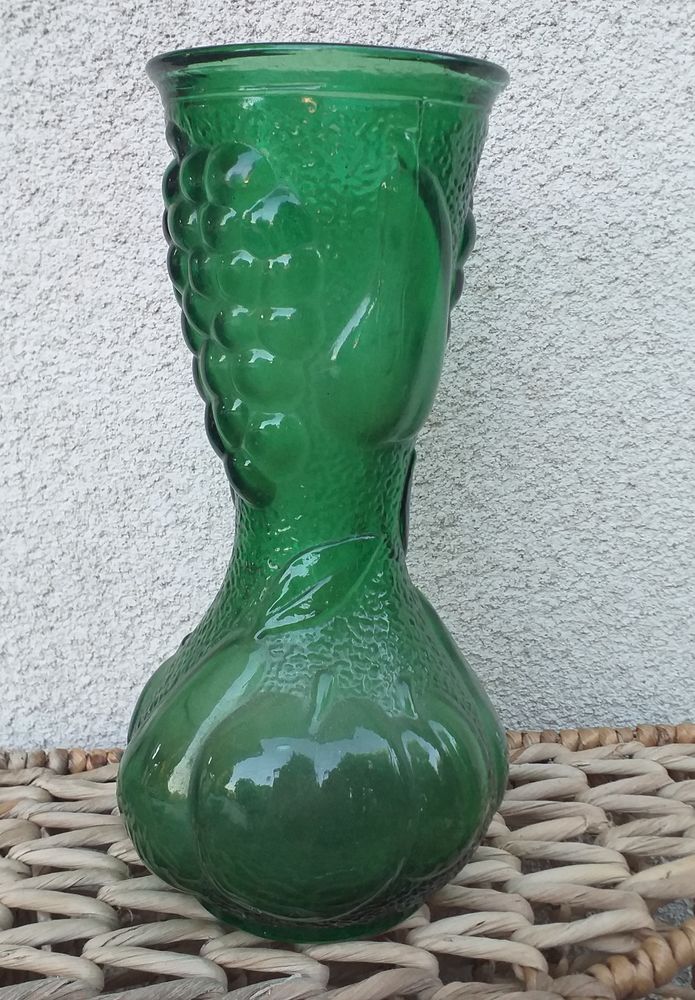 VASE en verre, avec motifs de fruits - VINTAGE - ITALIE - Hauteur 25.5 cm 14 Montauban (82)