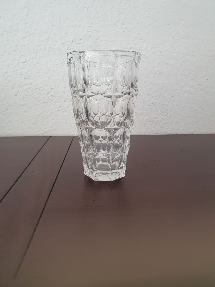 Vase en verre épais ciselé vintage 30 Vaulx-en-Velin (69)
