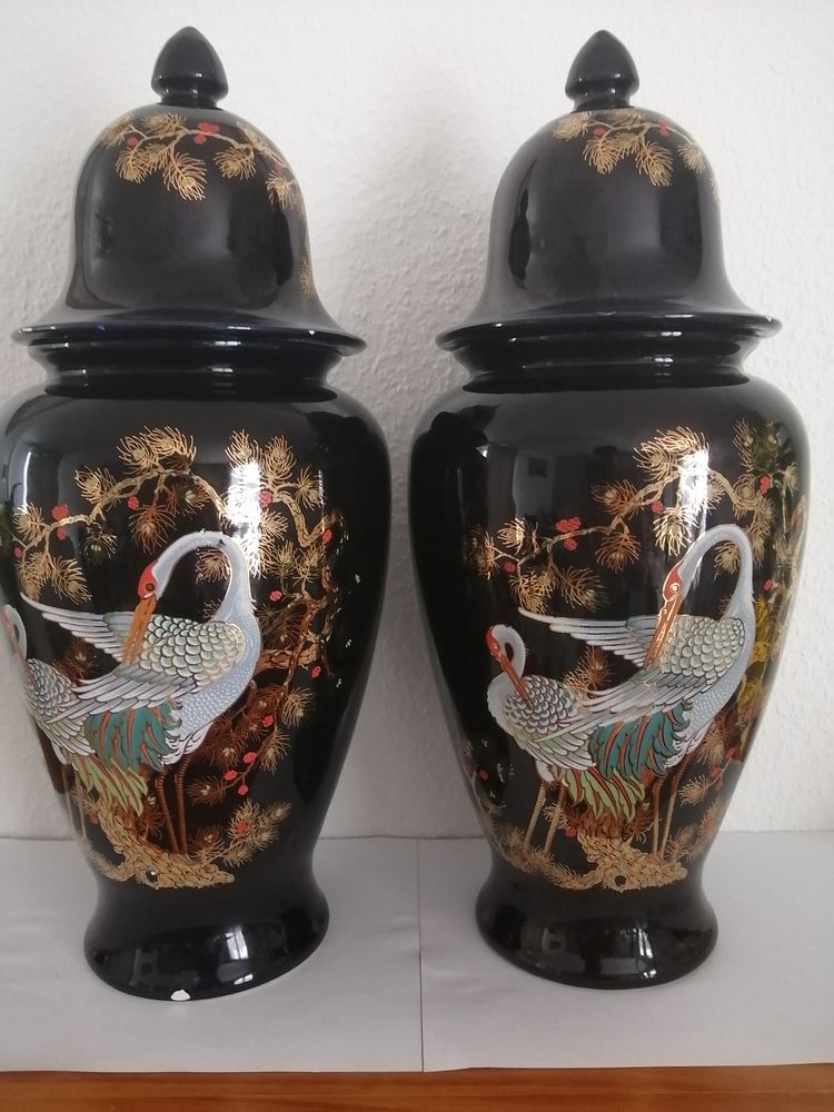 Lot de 2 Vases asiatique en fa�ence  D�cor exclusif s�lectio 77 Habsheim (68)
