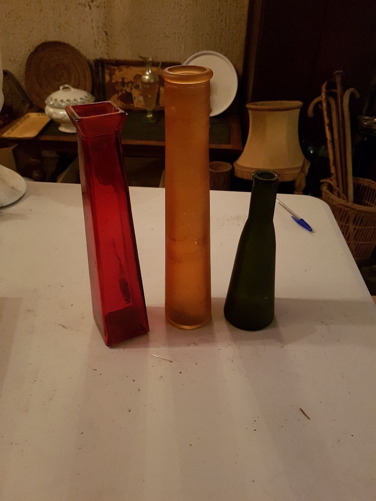 Lot de 3 vases soliflores vintage 30 Mouxy (73)
