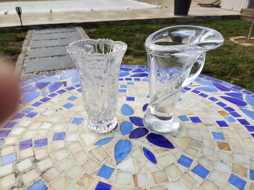 2 vases en verre 30 Vern�gues (13)