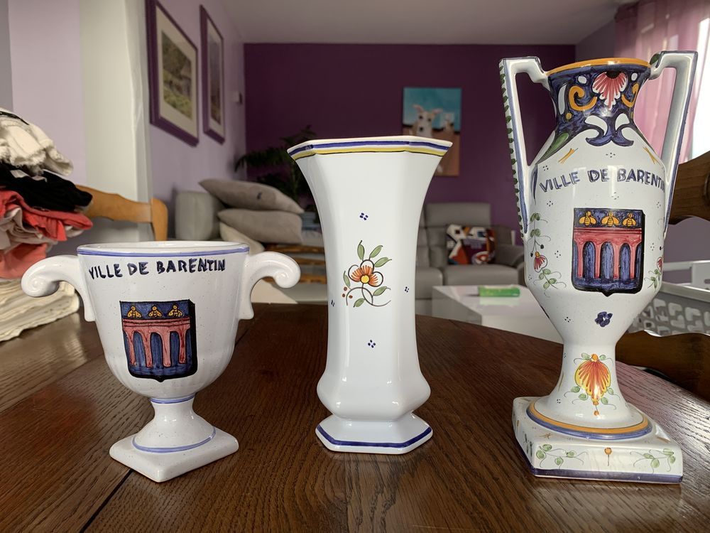 Lot dr 3 vases en vieux Rouen 20 Villers-�calles (76)