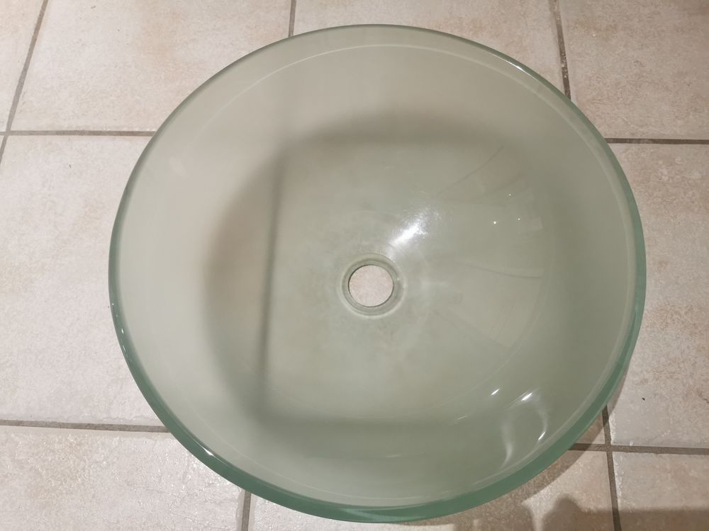 Vasque � poser verre depoli �tat neuf 25 Pont-d'Ain (01)
