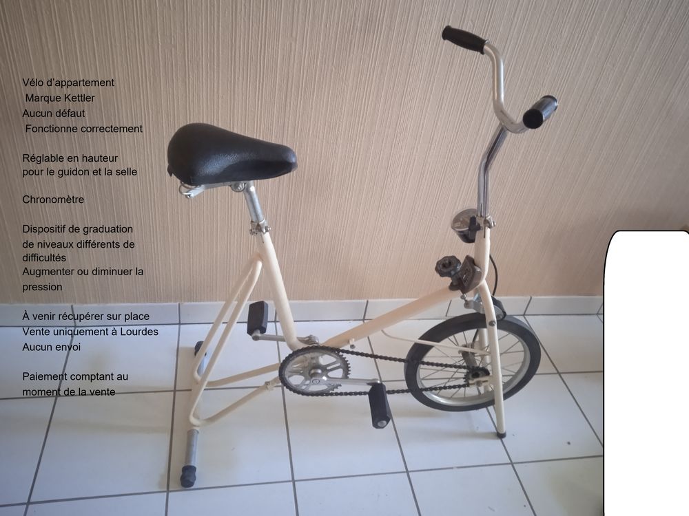 V�lo d'appartement marque Kettler 50 Lourdes (65)