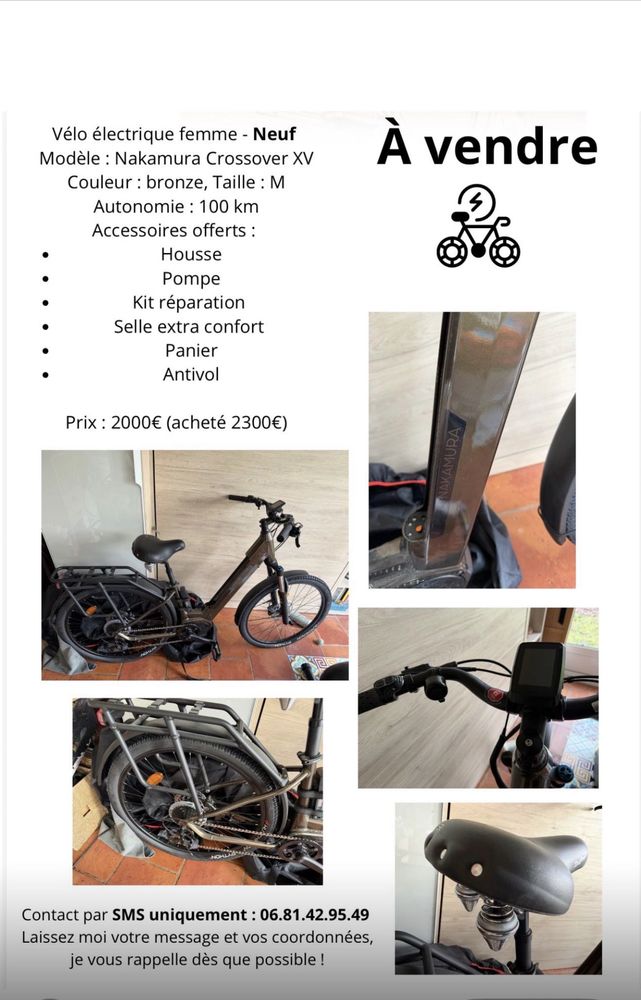 v�lo �lectrique femme 1800 Saint-Nicolas-de-Bourgueil (37)