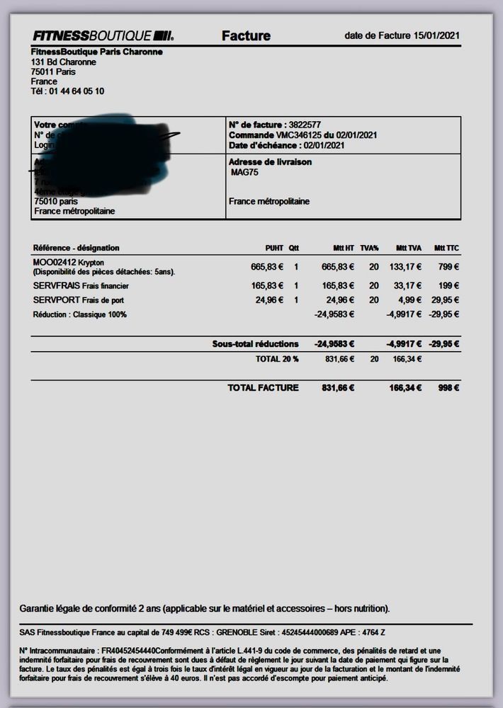 v�lo elliptique mooveo krypton 500 Paris 19 (75)