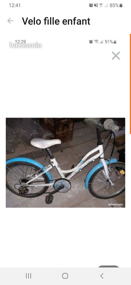 vélo fille bleu 40 Dijon (21)