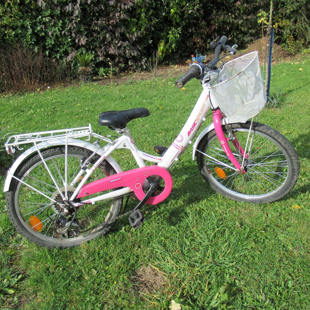 Vélo fille rose et blanc 70 Langé (36)