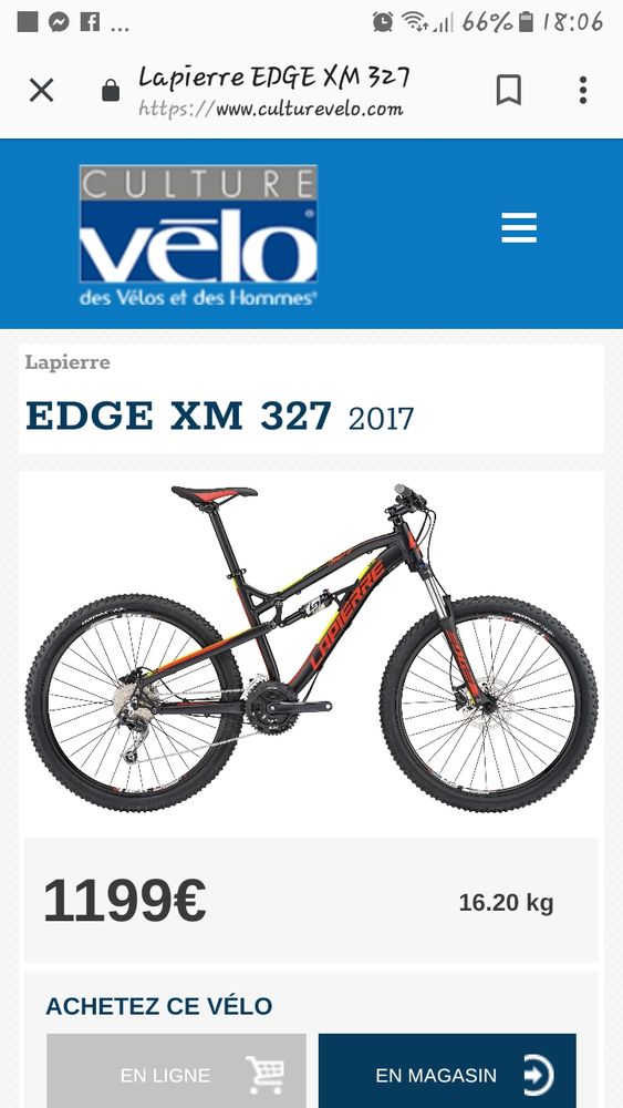  velo de marque LAPIERRE 0 Landrecies (59)