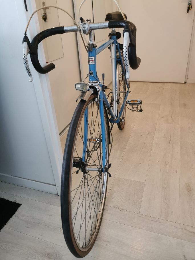 Fourche Avant Vintage Schwinn 974 Bleue Pour Vélo Route 700c - Filetée 1 Pouce - Occasion