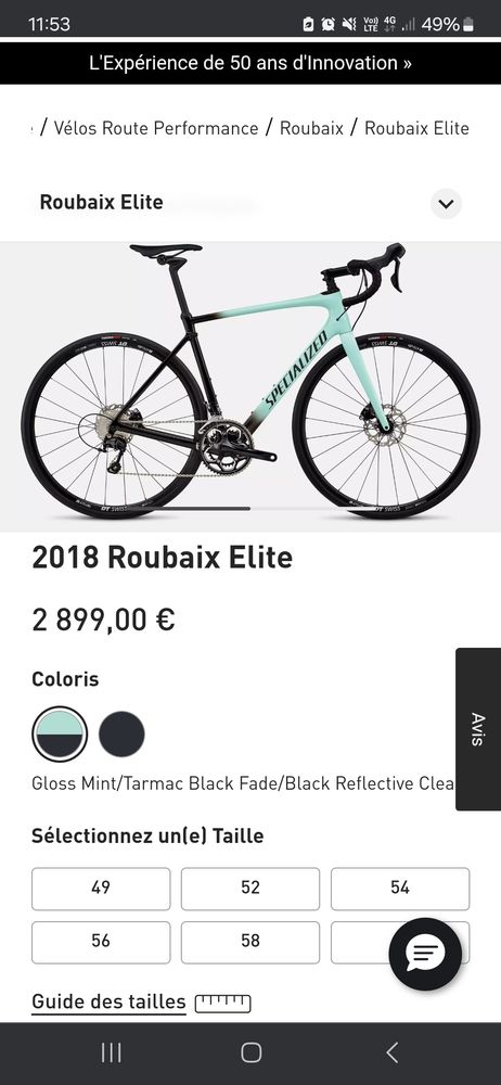 V�lo de route Specialized Roubaix Elite Carbone 2000 Bourges (18)