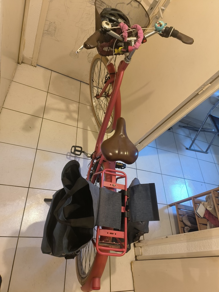V�lo urbain rose avec accessoires de transport 120 Saint-Rapha�l (83)